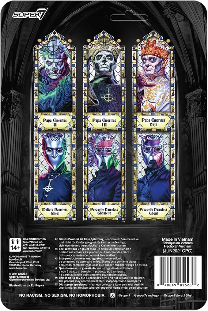 Super7 Ghost Prequelle Nameless Ghoul Reaction Figure - 3.75" Ghost Action Figure with Accessories Heavy Metal Collectibles and Retro Toys