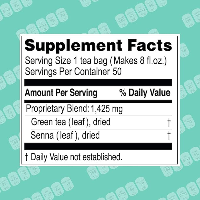 Hyleys Slim Tea Weight Loss Herbal Supplement with Goji Berry - Cleanse and Detox - 50 Tea Bags (6 Pack)