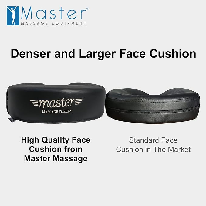 Master Massage 28" Argo Portable Massage Table with Extra Music Master Crescent Round High Fidelity Sound Face Cradle Cushionin