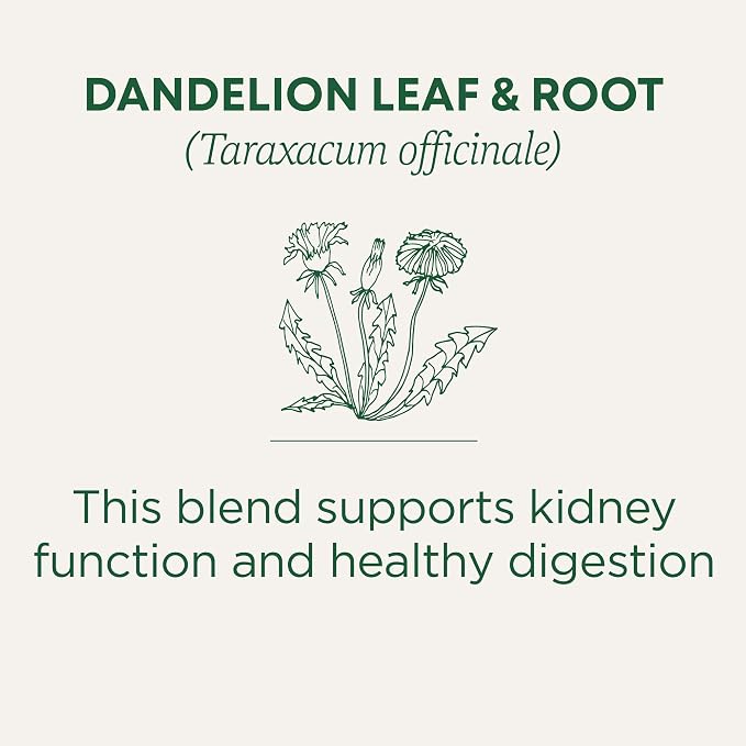 Traditional Medicinals Organic, Dandelion Leaf & Root - Dandelion Root Tea, Supports Normal Detox + Digestion - Kosher, Non-GMO, Caffeine-Free, Compostable - 16 Tea Bags