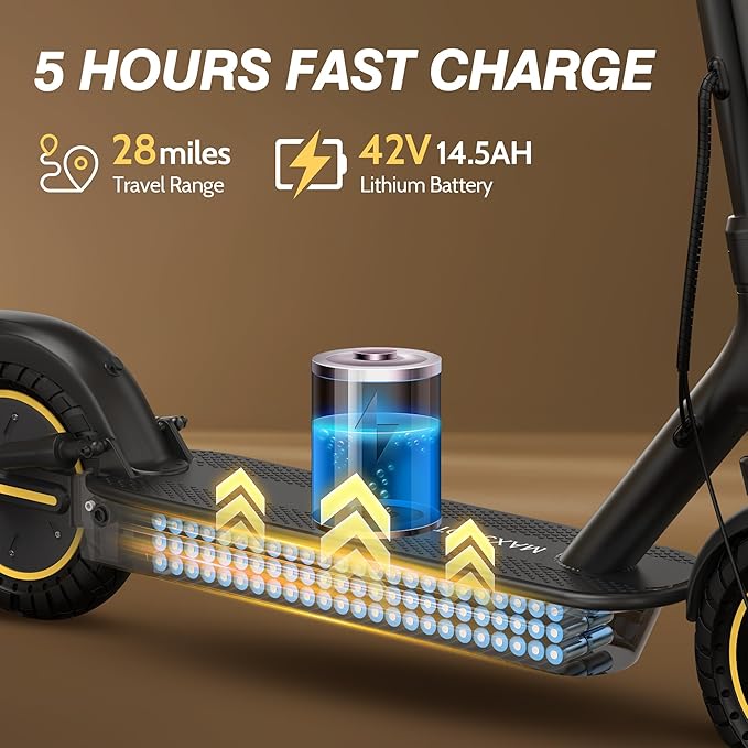 MAXSHOT Electric Scooter for Adults, 8.5/10/14" Tires, 19/22Mph, 350W/500W Motor, 21-28 Miles Range, Folding E-Scooter with Dual Suspension,APP(V1/SPRO/MAX/PRO/X1/X1PRO/PR)