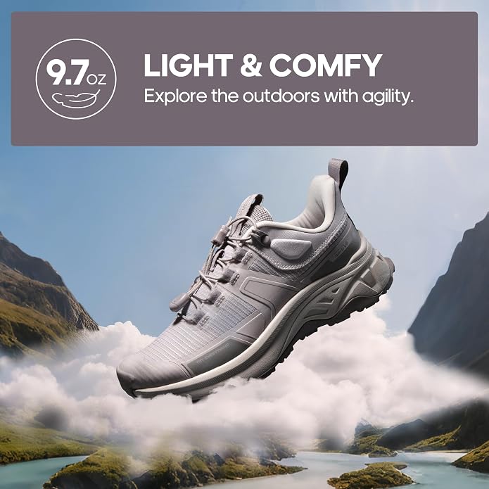 NORTIV 8 Women's Lightweight Hiking Shoes Quick Lace | Outdoor Fashion Sneakers For Hiking Walking Travel And Daily Wear With Quick Lace Design Lightweight Comfort Gladiator