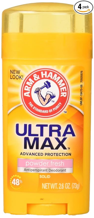 Arm and Hammer Ultramax Deodorant and Antiperspirant - Powder Fresh, 2.60 Ounce (Pack of 4)