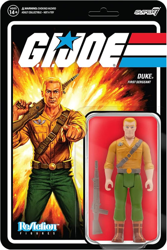 Super7 G.I. Joe Duke - 3.75" G.I. Joe Action Figure with Accessory Classic Cartoon Collectibles and Retro Toys