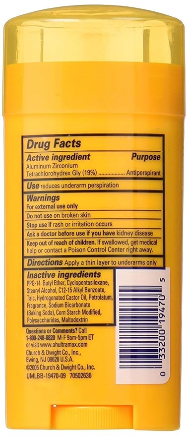 Arm & Hammer Ultramax Invisible Solid Powder Fresh Antiperspirant & Deodorant-2.6 oz, 2 pack
