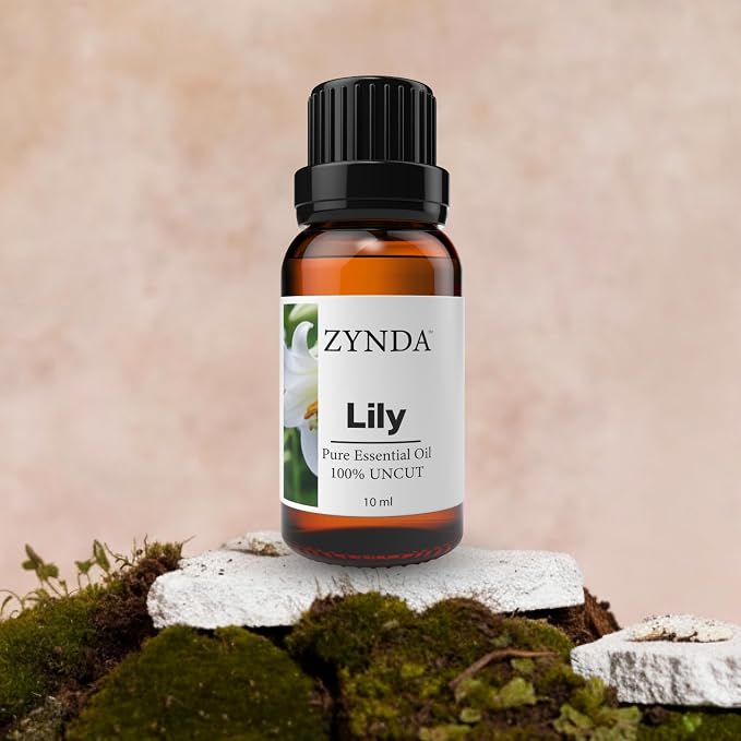 Lily Essential Oil 10ml – 100% Pure and Natural Organic Essential Oils for Aromatherapy and Massage – Premium Floral Lily Oil for Skin, Body Care, DIY Beauty, Diffuser, and Aroma Use