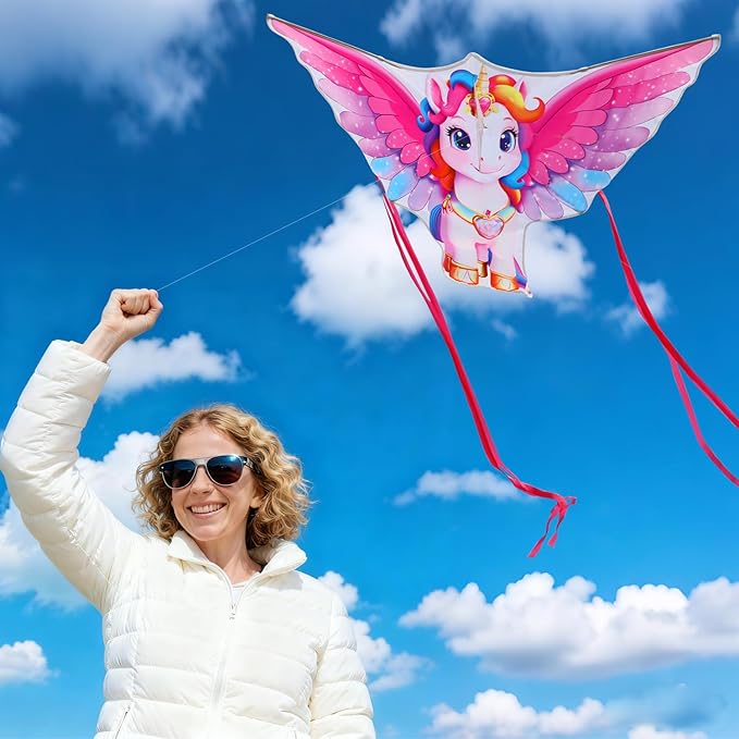 Butterfly Kites for Kids & Adults, Easy to Fly Design with Long Tail for Stability, for Kids Ages 4-8 & Beginners, Beach & Park Use | Family Outdoor Fun