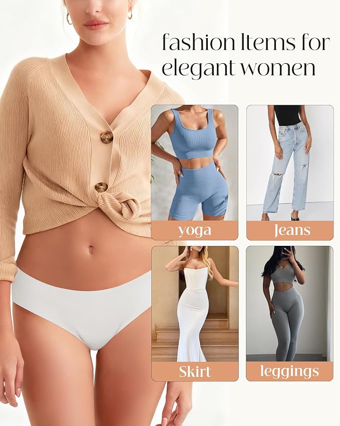 LEVAO Seamless Thongs for Women Invisible Toe Thong No Show Camel Proof Underwear Thong Panty Liners Workout G-Strings