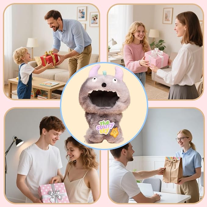 Clothes for labubu Doll 17cm Accessories Suit Cute Clothes for Doll Dress up Monster Style Outfits（Grey）