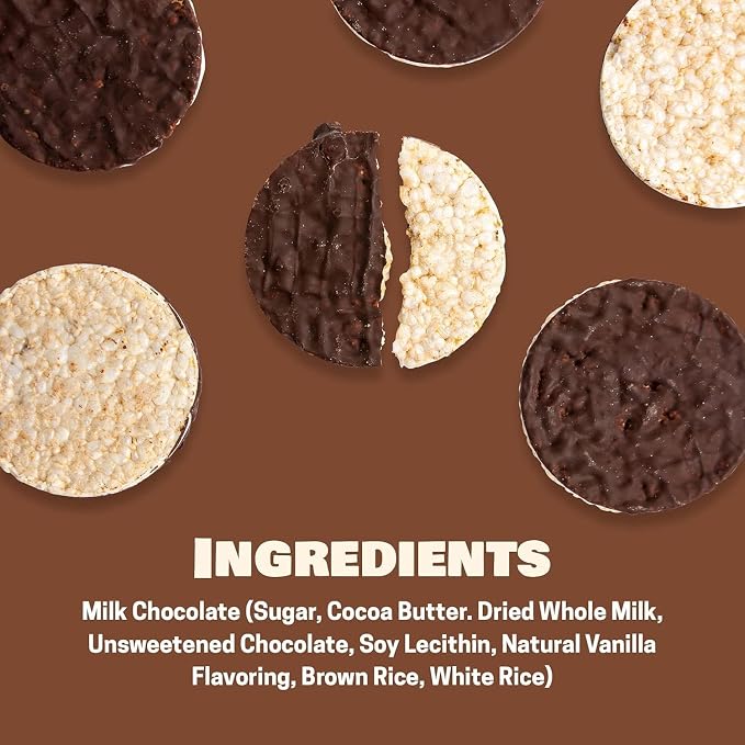 LIEBERS Milk Chocolate Rice Cakes, Kosher Certified Dairy, Gluten Free Snack (pack of 8) (Milk Chocolate)… | Kosher Certified Dairy.