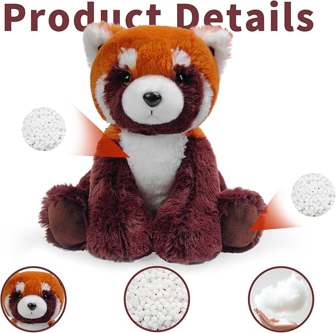 Red Panda Stuffed Animal Toy, Soft Huggable Red Panda Plush Toys for Kids, Cute Stuffed Animals Gift for Boys Girls and Toy for 1-3 Toddlers -8.5 Inch