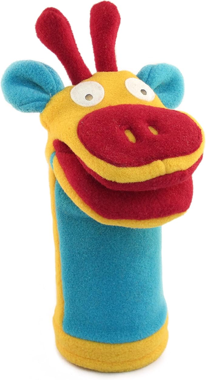 Cate & Levi - Fleece Hand Puppet - Handmade in Canada - Great for Storytelling (Giraffe)