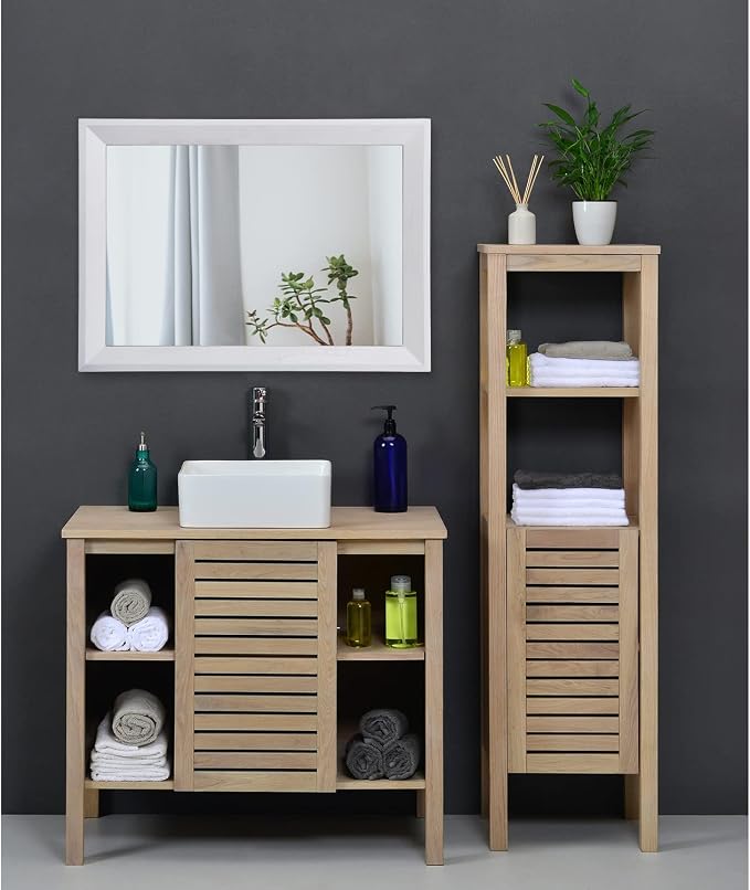 AAZZKANG Rectangular Wall Mirror Decorative Wood Framed Mirrors Large 20"x16" for Farmhouse Bedroom Bathroom Living Room Entryway Hanging Home Decor | 20"x16" Decorative Farmhouse Bedroom Bathroom Living Room Entryway