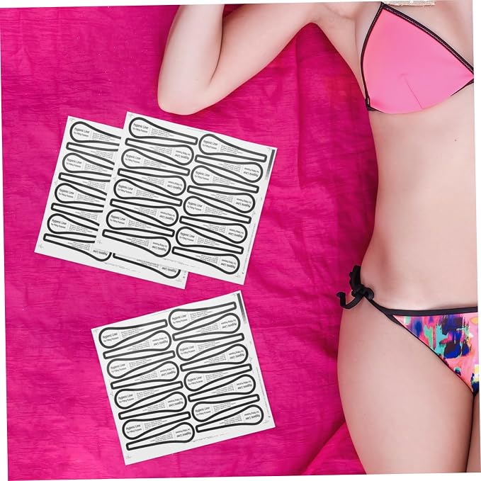 100pcs Swimwear Underpant Liner Panty Liner Protective Sticker Colorful Adhesive Decals for Lingerie