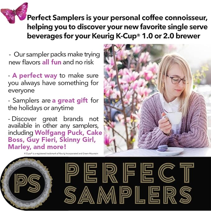 Crazy Cups Flavored Decaf Coffee Pods Variety Pack Compatible with Keurig K Cups Brewers, 40 Count, Assorted Decaffeinated Flavored Coffee Sampler(Pack of 1)