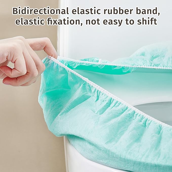 Two-Layer Disposable Toilet Seat Cover,30 Pack Extra Large Non-Woven Fabric Individually Wrapped for Travel,Toddler Potty Training for Kids and Adults