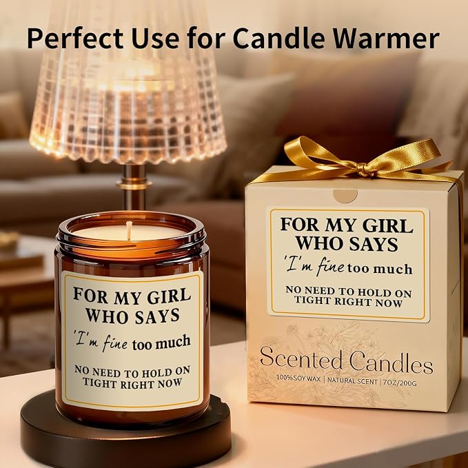 Friendship Gifts for Women - Friends Candle Gift for Friends, BFF, Girls, Bestie, Sister - Best Friendship Candle for Birthday Anniversary, Mothers Day Gift for Women - Orange Scented Candle
