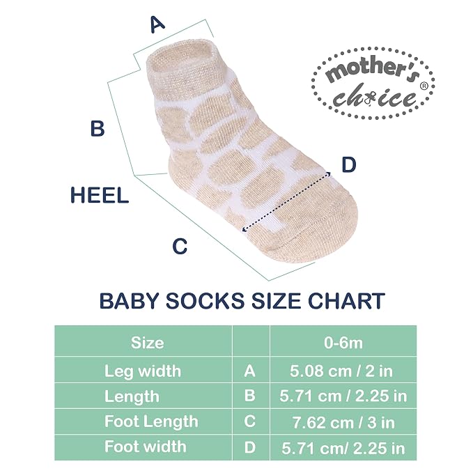 Mother's Choice Organic Cotton Baby Socks 0-6 Months - 12 pairs Soft and Cozy Newborn Gap Socks for Boys & Girls, Gentle Infant Wear, Ideal Baby Registry for Everyday Comfort for Babies