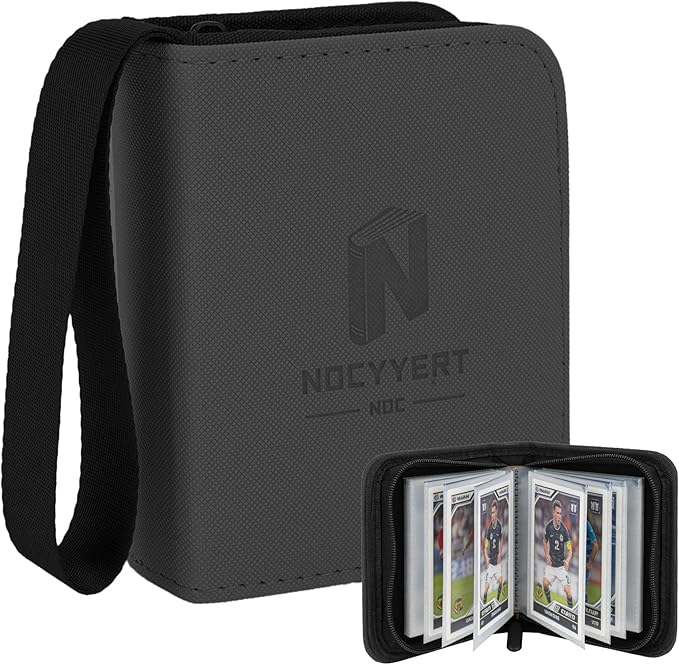 Trading Card Binder, Mini 1-Pocket Trading Card Binder with 20 Pages, Portable Card Album Holds 40 Cards for TCG, MTG, Sports Cards & Game Cards etc(Black)