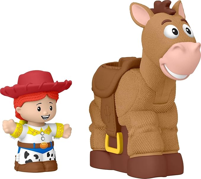 Fisher-Price Little People Toddler Toys Disney Pixar Toy Story Bobbin’ Bullseye Horse & Jessie Figures for Pretend Play Kids Ages 18+ Months