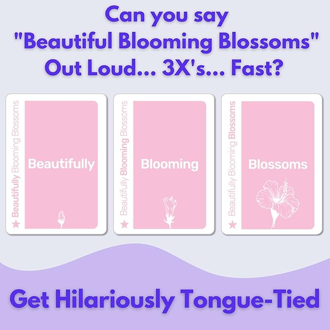Really?! Hilarious Card Games for Kids 8-12 Teens Adults, Educational Family Party Games with Tongue Twisters, Speech Therapy Games, Homeschool, Gifts for Boys 8-12 Girls