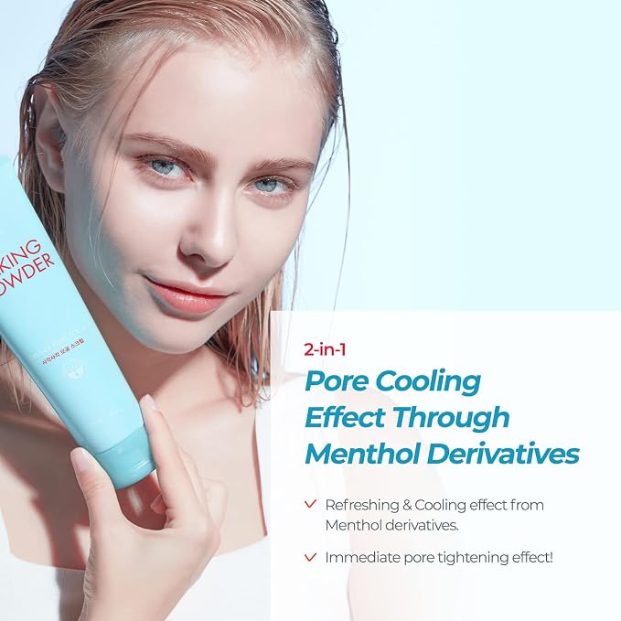 ETUDE Baking Powder Crunch Pore Scrub (0.25 Fl Oz x 24 Pouches), Facial Scrub, 43.5% Baking Powder for Deep Cleansing, Gentle Exfoliation, Cooling Effect, Hydrating, Korean Skin Care, Beauty