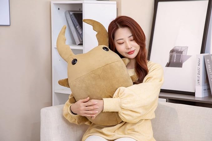 Beetle Plush Toy Plush Pillow Doll Insect Beetle Plush Toy Pillow Stuffed Toy Plush Pillow Children Children Girls Boys Baby (60CM, Brown)…