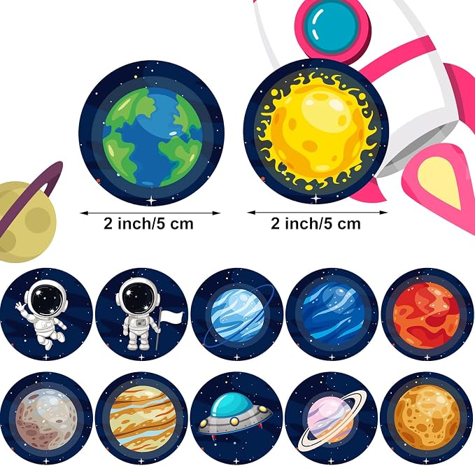 Chinco 120 Pcs Pee Targets for Boys Training Toilet Tinkle Flushable Paper Stickers You Pee on Boys Potty Training Targets Potty Aids Flushable Chart for Toddlers Use(Space Style)