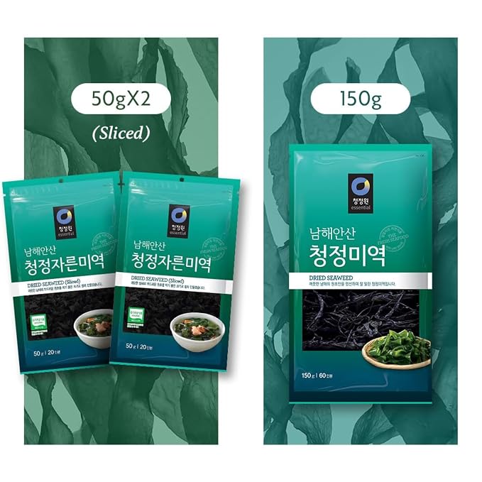 Dried Seaweed Miyeok | Premium Korean Baby Wakame Cut Flakes for Miyeokguk Soup, Miso Soup | Clean South Sea (Namhae) Harvest | 20 Servings | Expands 10x When Soaked | Resealable Bag | Product of Korea [150g, Pack of 1] - O’food