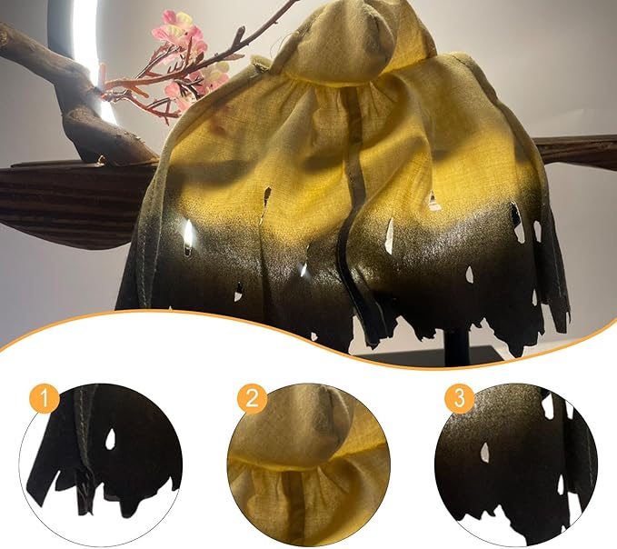 1/12 Action Figure Clothes, Miniature Clothing Cape Men Women, Mini, Dress up Figure Accessories, Doll Clothes for 6 inch, Desert Yellow