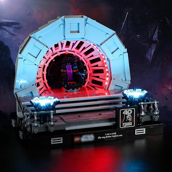 Vaodest Light for Lego 75352 Star Wars Emperor's Throne Room Diorama Set,Design and Configuration Compatible with Model 75352(Light Only, Not Building Block Kit)