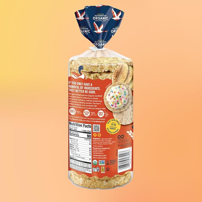 Lundberg Org Rice Cakes Sltd Crml 10.5 OZ (Pack of 4)