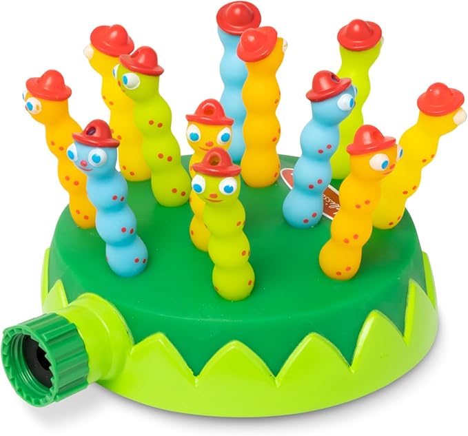 Melissa & Doug Splash Patrol Sprinkler Outdoor Water Toy for Kids - Water Sprinkler for Kids and Sensory Play, Connects to Standard Garden Hose, Ages 3+