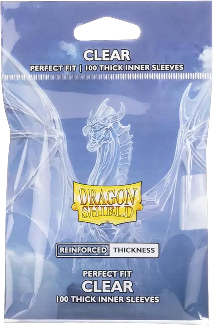 Dragon Shield - Standard Perfect Fit Thick Inner Sleeves - (100 Sleeves) - Clear