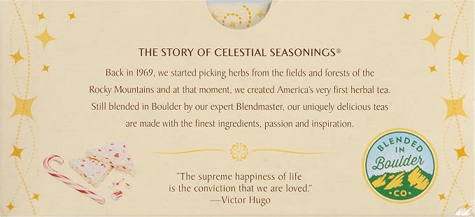 Celestial Seasonings White Chocolate Peppermint White Tea Bags, Great For Stocking Stuffer, 20 tea bags (Pack of 2)