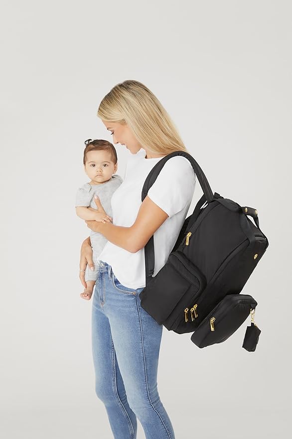 HUGGIES Unisex-adult Signature Hug Pack Diaper Backpack, Dark Grey Heather, One Size