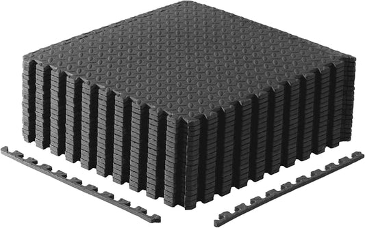 CAP Puzzle Exercise Mats | 1/2” Thick EVA Interlocking Foam Tiles for Home Gym Flooring | Multiple Options