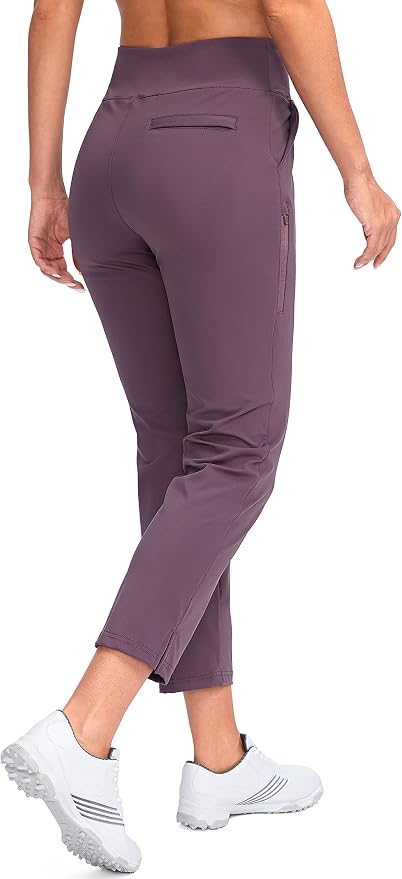 YYV Women's Golf Pants High Waist Stretch Ankle Pants with Pockets | Work Ankle Pants, Dress Pants with 4 Pockets, For Yoga Business Travel Casual
