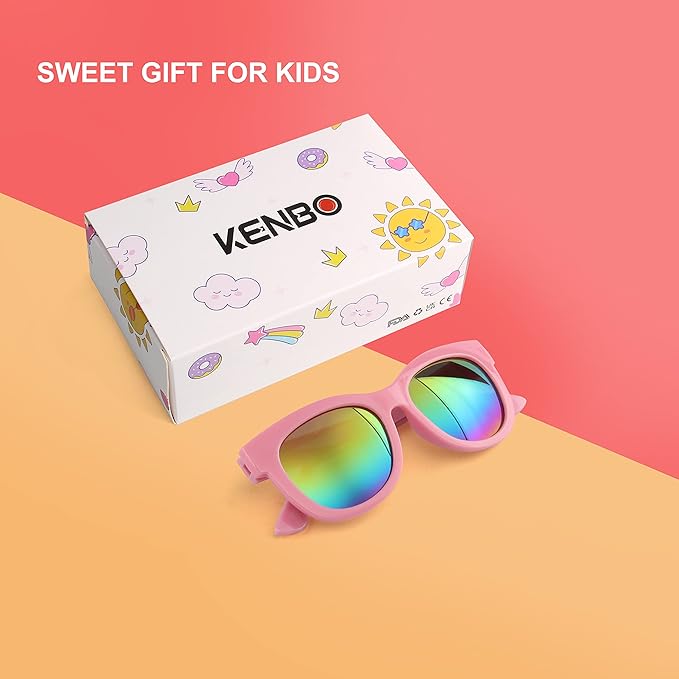KENBO Kids Sunglasses for Girls UV Protection Toddler Sunglasses