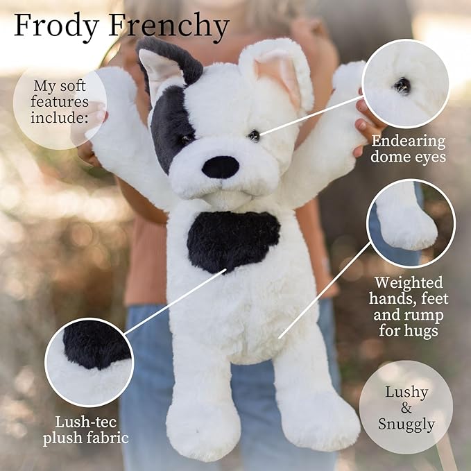 World's Softest Plush Frody Frenchy, Lushee Large 16" Stuffed Animal for Baby, Toddler, Kids, Adults, Frenchy Plush Toy Soft, Huggable Frenchy Adorable Toy Made from Kid-Friendly, Quality Materials