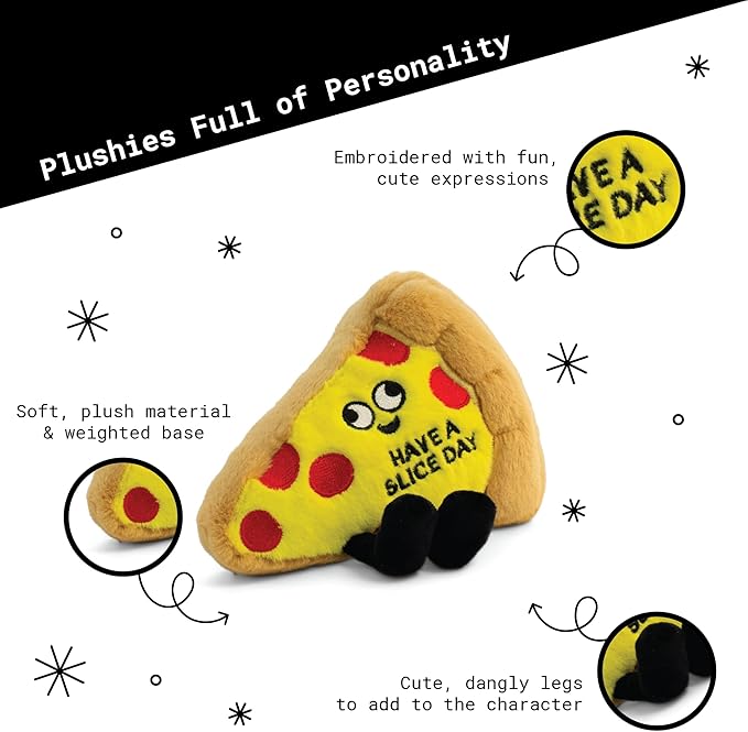 Pizza Plushie - Have A Slice Day Punny Pizza Plush, Cute Food Plushie Gift for Kids