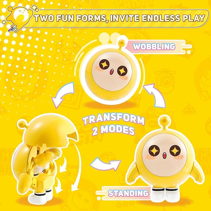 ALPHA Eggy 2-in-1 Wobbler Toys for All Ages, Cute Tumbler Toys for Kids' Birthday Holidays