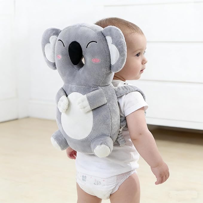 Feidoog Baby Head Protector Cushion Backpack with 3 Knee Pads for Walking & Crawling,Koala