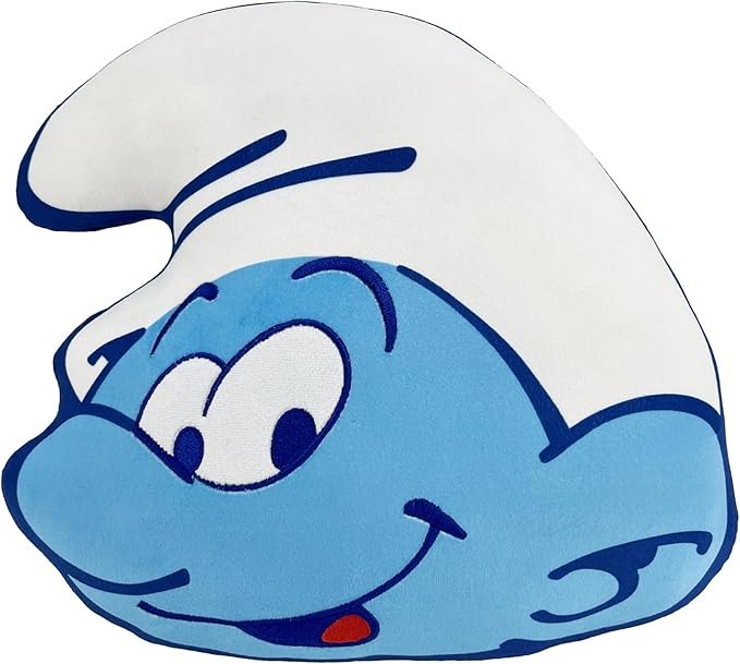 Northwest Smurfs Little Smurf Guy Cloud Pillow 12" – Plush Cartoon Stuffed Toy for Kids & Adults, Blue Character Throw Pillow, Bedroom Decor