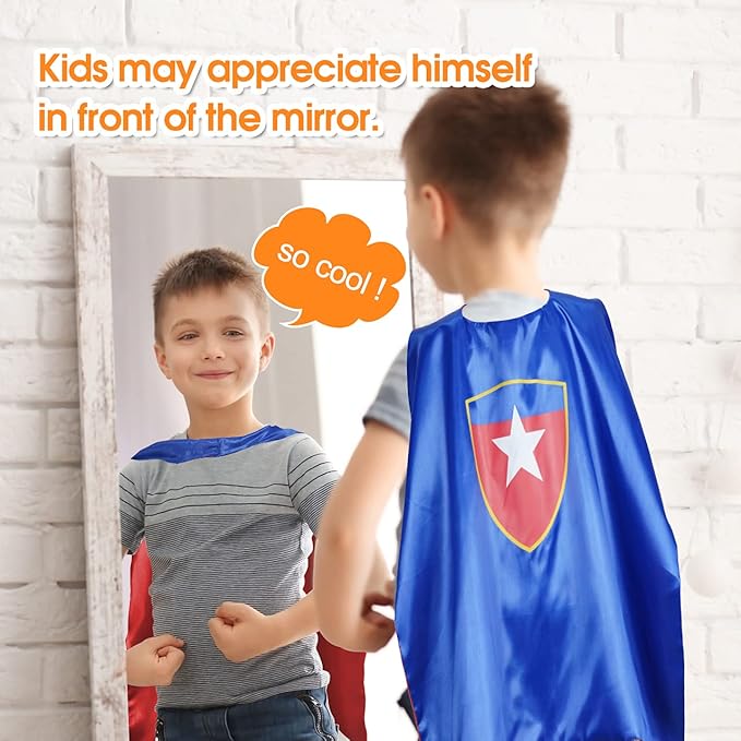 Roko Toys for 3-10 Year Old Boys, Superhero Capes for Kids Dress up Costumes Party Supplies Present Chistmas Gifts Stocking