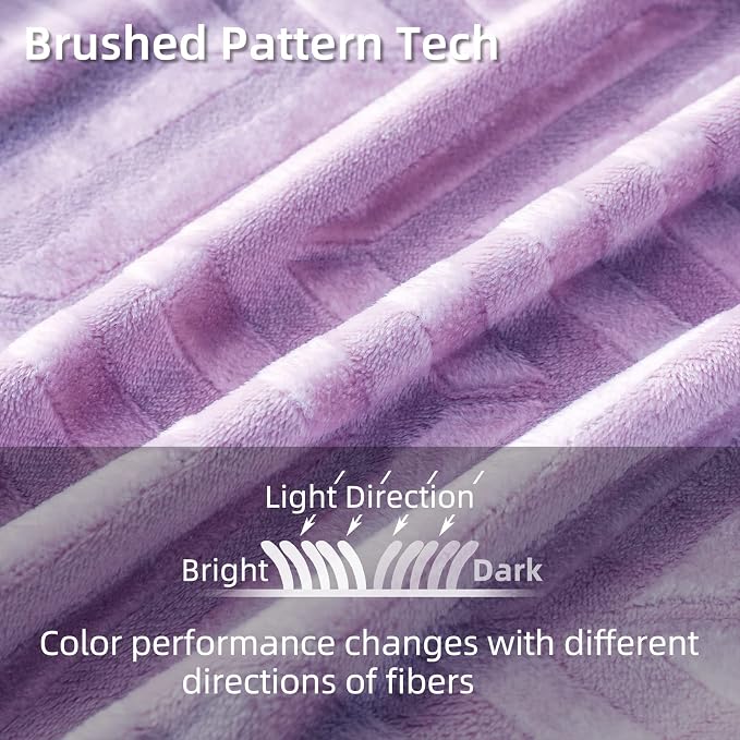 Whale Flotilla Flannel Fleece Fall Bed Blanket Twin Size, Lilac | Lightweight Breathable Soft Bedspread, Plush Fluffy Coverlet Chevron Design Decorative Blanket for Home Life, 60x80 Inch