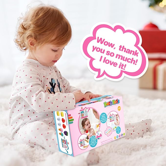 Toddler Bath Toys for 3 4 5 6 7 8 Years Old Girls, Bubble Ice Cream Maker Bath Toy, Shower Toys, Toddler Bath Toys Age 2-4, Bathtub Bubble Machine, Toy for 3 4 5 6 7 8 Years Old Boys Girls