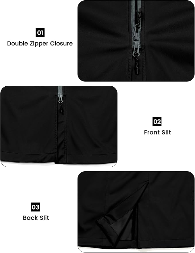 Little Donkey Andy Women's Lightweight Softshell Vest, Windproof Sleeveless Jacket for Running Hiking Travel