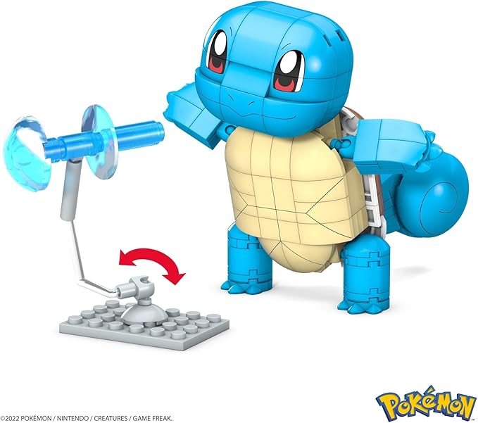 MEGA Pokemon Action Figure Building Toys for Kids, Build & Show Squirtle with 199 Pieces, 1 Poseable Character, 4 Inches Tall