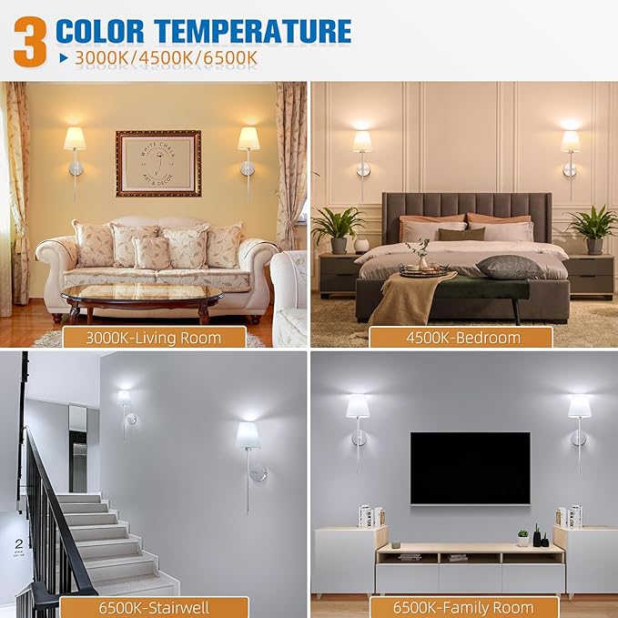 Battery Operated Wall Sconce Set of 2,Brushed Nickel Rechargeable Wall Lights with 10400mAh Dimmable Detachable Bulbs and Remote, 10 Colors Wireless Sconces for Bedroom Living Room Hallway